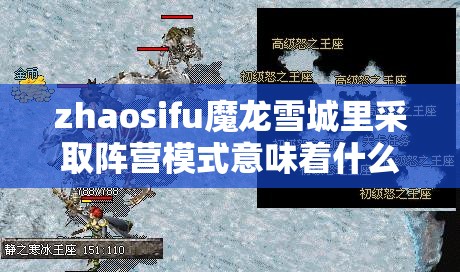 zhaosifu魔龙雪城里采取阵营模式意味着什么