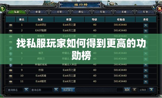 找私服玩家如何得到更高的功勋榜
