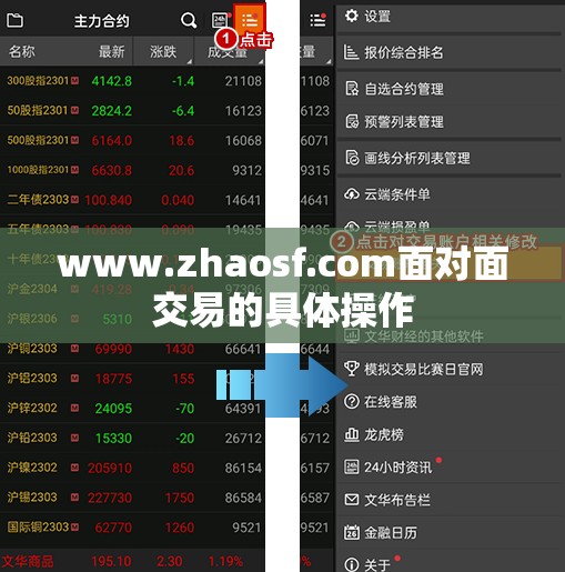 www.zhaosf.com面对面交易的具体操作